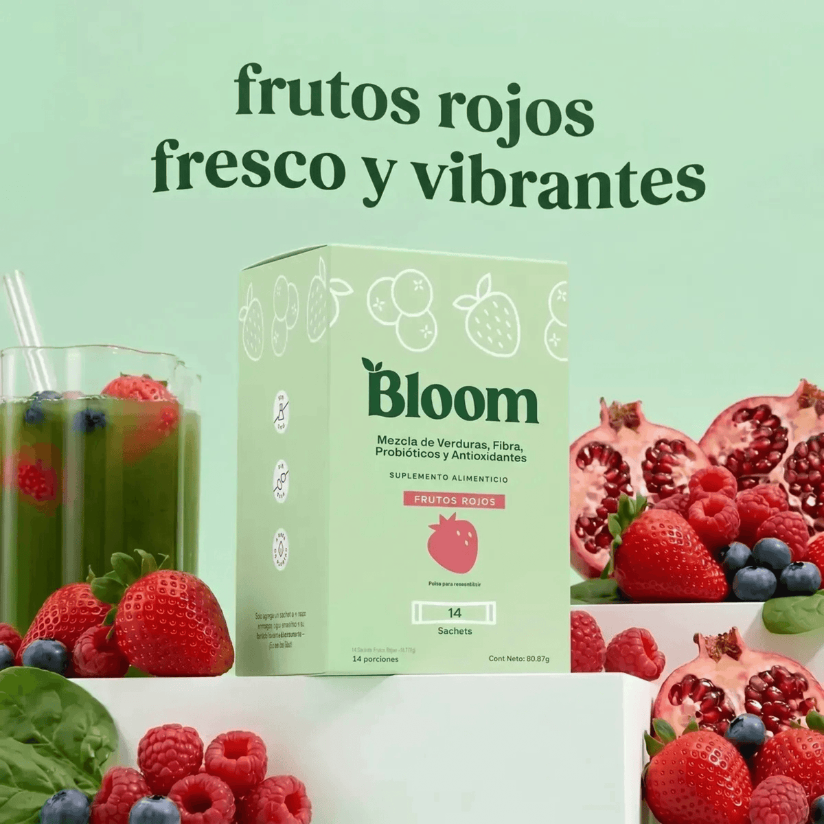 Greens Sabor Frutos Rojos 14 Sobres