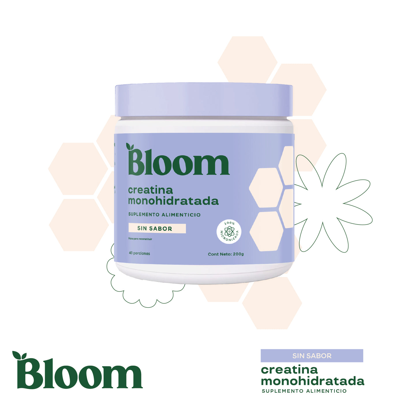 Bloom Creatina sin Sabor 40 ct