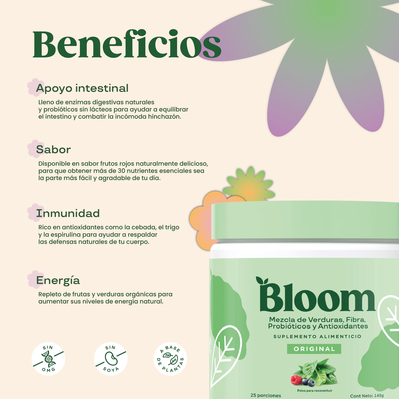 Bloom Greens Sabor Original - 25 Porciones